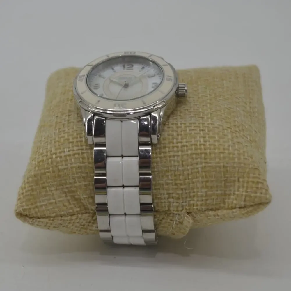 Relic Mother of Pearl Watch Wristwatch Y2k 90s Relic 34mm Enamel Bezel Dial